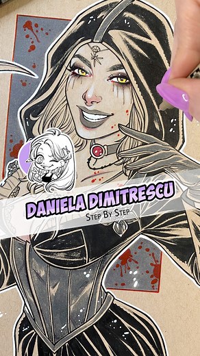 Daniela Dimitrescu from Resident Evil Village - Biohazard 🖤 Step by Step Ink on Toned Tan Paper 9x12 - (Original art FOR SALE) 🖤🖤 ________________________ Tools - Read the Caption Thanks for watching! 🫶 ________________________ - Paper Strathmore - Toned Tan Serie 400 @strathmoreart - Pentel Brush Pen @pentelofamerica , - Sakura Pigma Micron @sakuraofamerica - Prismacolor (Premier) - Uni Posca __________________ #laurabraga #residentevil #danieladimitrescu #illustration | Laura Braga