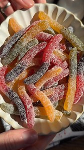 Homemade Sour Gummy Worms 🍓🥝🍍 Recipe in the comments! | Crowded Kitchen