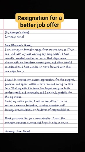 Resignation letter writing idea part_80 #Resignation #ResignationLetter | English Class