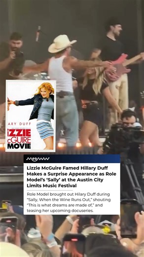 New 'Sally' on the Block? When Role Model shouted “This is what dreams are made of,” fans lost it. Hilary Duff’s surprise ACL cameo felt straight out of a Disney dream. :sparkling_heart: #HilaryDuff #RoleModel #LizzieMcGuire #ACL2025 #DreamsAreMadeOfThis | MEAWW Entertainment