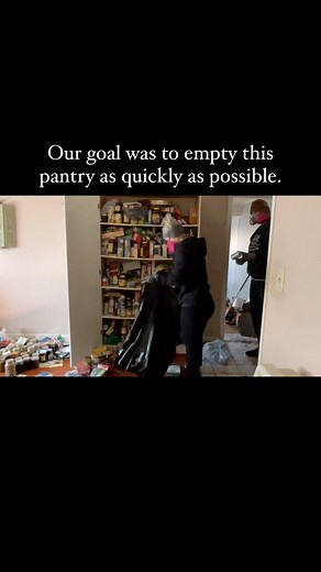 One minute pantry cleanup with a surprise! #junkremoval #cleaning #beforeandafter #story #junkremovalbusiness #junklovers | Junk Lovers Junk Removal & Hauling LLC