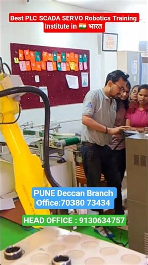 Best Robotics PLC SCADA SERVO TRAINING INSTITUTE in Pune #roboticstraining #automobile