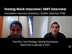 Testing Interview Questions| Automation| Selenium Framework| SDET Mock Interview