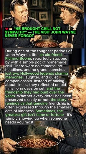 ❤️🍲 “HE BROUGHT CHILI, NOT SYMPATHY” — THE VISIT JOHN WAYNE NEVER FORGOT #shorts