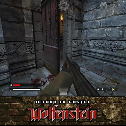 Return to Castle Wolfenstein (Versão RealRTCW) rodando no celular Android 📱 através do Alpatouch. The Church 🎖 | Medal of Honor Dossier