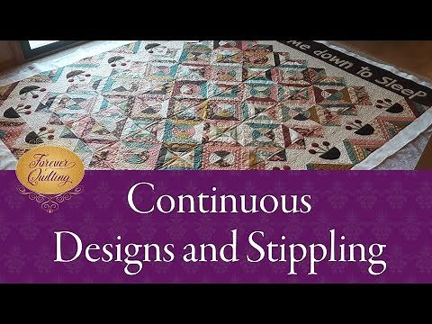 How to quilt continuous designs and stippling