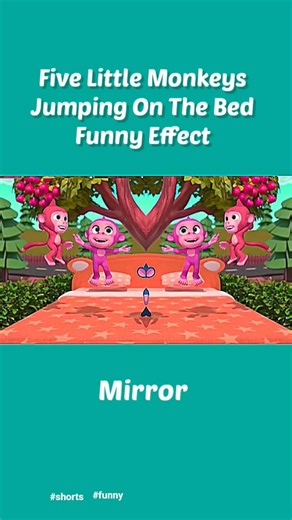 Five Little Monkeys Jumping On The Bed Effect Funny Revision I3 #shorts