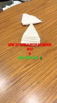 How to turn your regular napkin into a Christmas tree this festive season 🎄