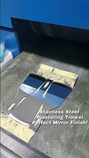 Mirror Polishing and Grinding for Stainless Steel Plastering Trowel#stainlesssteel #metalfinishing