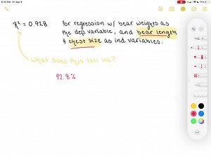 SOLVED:Find r^2 for the first problem of this chapter. What is r^2 and what does it tell us about the regression line?