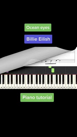 Piani tutorial Ocean eyes Billie Eilish #pianotutorial #oceaneyes #billieeilish