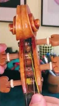 How to replace a violin string. #violin #andylongviolin #violintutorial #violinstrings #howto