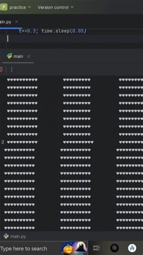 Digital Heartbeat: “When Python starts pulsing 💓” #codewithhunter #huntersquad #heartbeat #python