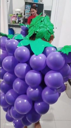 DIY Grapes costume for Nutrition month