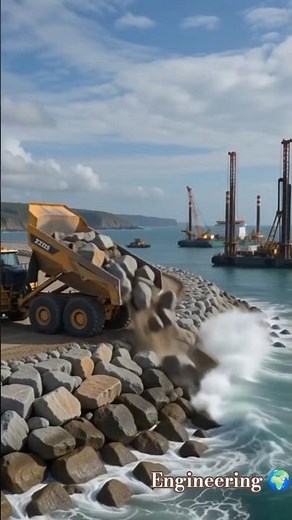 How Engineers Built the Largest Deep-Water Container Port. #construction‎ #engineering #fyp #viral