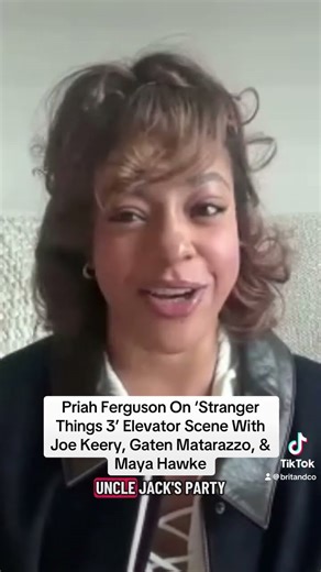 Priah Ferguson On 'Stranger Things 3' Elevator Scene With Joe Keery, Gaten Matarazzo, & Maya Hawke