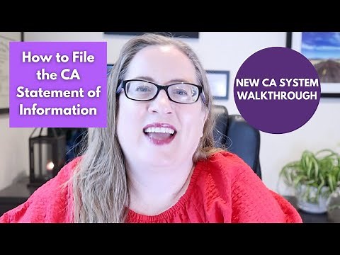 How to file a Statement of Information under the NEW CA Online Filing System | LLC Corp SOI Tutorial