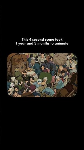 These 4 seconds took Studio Ghibli 1 year and 3 months to animate