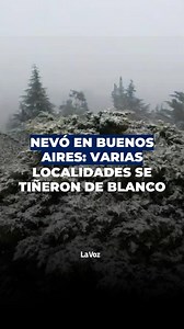 OLA POLAR EN BUENOS AIRES 🥶 ¿LLEGA A CÓRDOBA? Una ola polar histórica cubrió de blanco Sierra de la Ventana, Villa Ventana y Puán, en la provincia de Buenos Aires. La nieve, que superó los 5 centímetros en algunos sectores, transformó el paisaje en un evento inusual, según el Servicio Meteorológico Nacional (SMN). ❄️ 🗞️ Leé la nota completa en nuestra web: https://www.lavoz.com.ar/ciudadanos/nevo-en-buenos-aires-las-imagenes-y-cuando-llega-la-ola-polar-a-cordoba/ #OlaPolar #NieveCórdoba #Clima