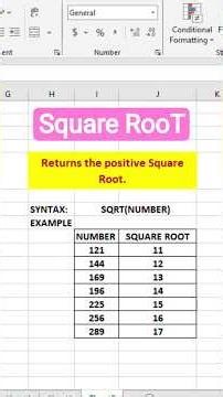 Square Root Function in Excel🔥🔥#excel #excelshortcuts #exceltips #exceltricks #short #ytshorts #yt