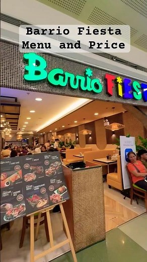 Barrio Fiesta Menu and Prices.