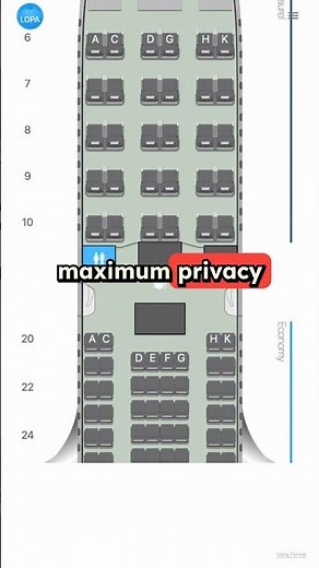 Eva Air Airbus A330-300 type 2 Flight Seat Map