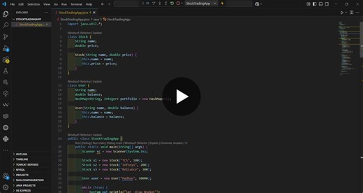 #codealpha #codealphainternship #java #corejava #stocktradingapp #studentdeveloper #internshiptask #github #programming #learningbydoing | Madhuri Lavate