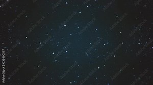 Slow Travel Into Space Motion Graphics/ 4k animation of a cosmos background with thin stars flickering and slow forward motion into space Stock Video