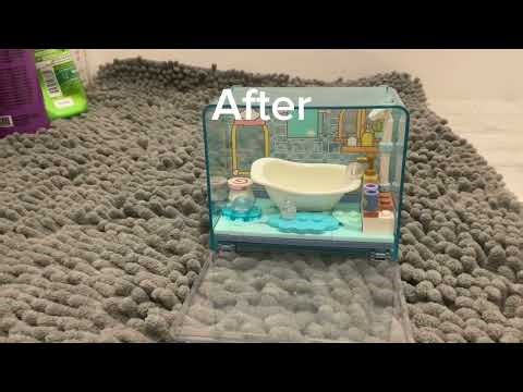 My bathroom Lego set before and after