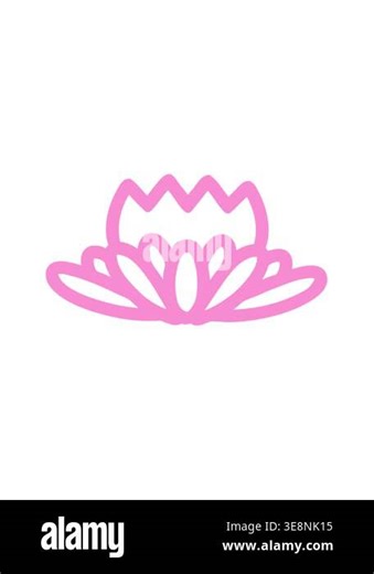 vibrating motion animation of lotus flower symbol icon Stock Video Footage - Alamy