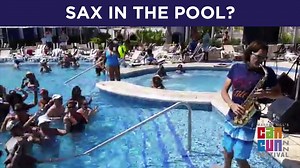 Sax In The Pool Anyone? #CancunJazz #Lowrider | Cancun Jazz Fest