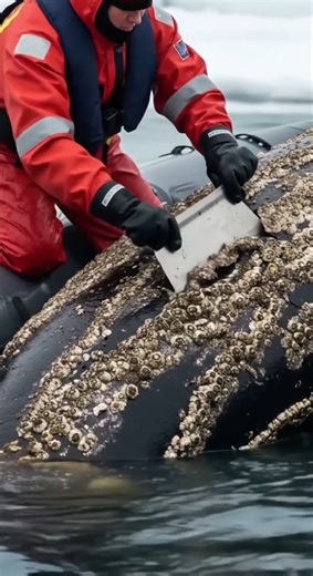 3.6K views · 75 reactions | Rescuing a lost killer whale covered in barnacles with an arctic fox by its side in the icy wild | Mr. PawHeart | Facebook