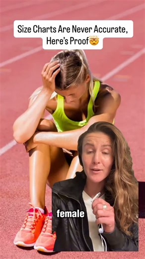 Marina on Instagram: "One Size & Three Lies: The Sportswear Scandal Women aren’t failing size charts—size charts are failing women. Did you know 87% of female athletes order the wrong size? That’s because a “Small” can mean anything from a 32” to a 38” bust depending on the brand—a three-size difference using the same letter. Why? Because most sportswear companies still design around male body proportions, then just shrink them down for women. The result? A Medium in one brand fits like an XL in