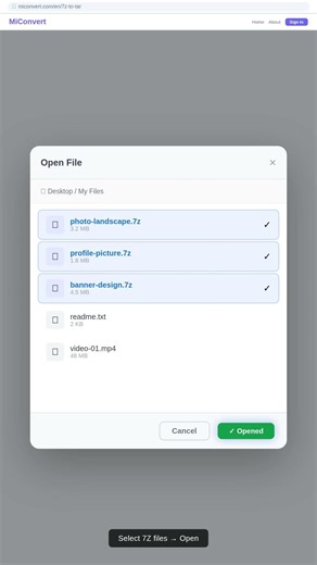 FREE 7Z to TAR Converter Online ⚡ #Shorts