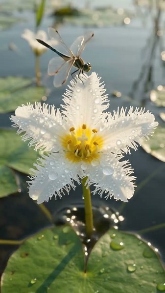 Tiny Seeds Become Magical Water Flowers! 🌱💜🤍 | Pickerelweed & Water Snowflake #Shorts