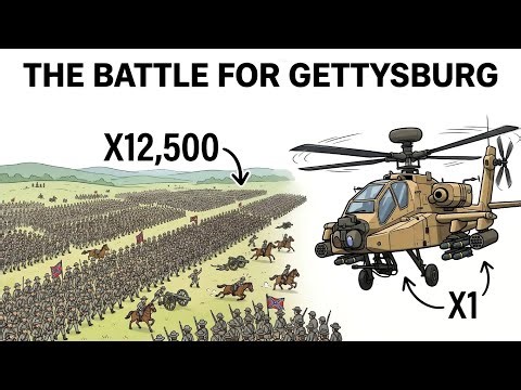 What If an Apache Helicopter Fought at the Battle of Gettysburg?