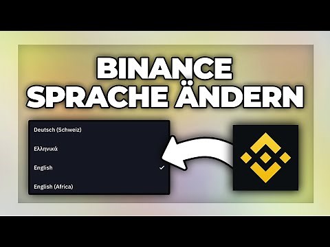 Binance auf deutsch umstellen - Sprache ändern Tutorial