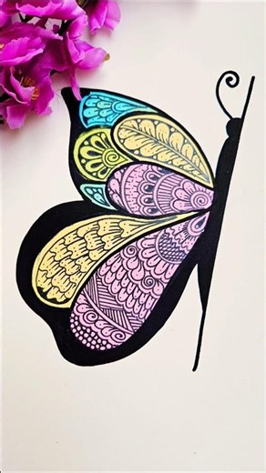 Butterfly Mandala Art @shubhicreativeworld7170 #shorts #youtubeshorts