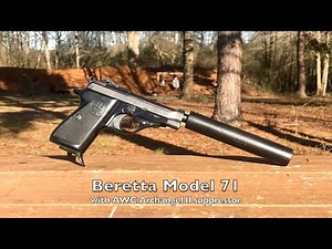 Shooting a Beretta Model 71 .22 LR pistol with an AWC Archangel II Suppressor