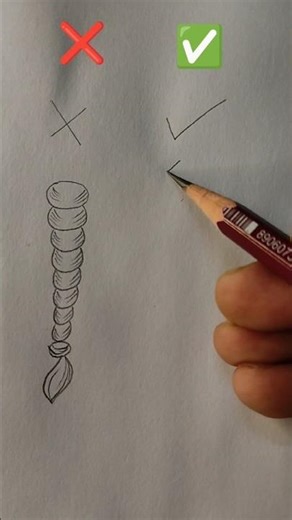 how to draw braids #art #drawing #sketch #shorts