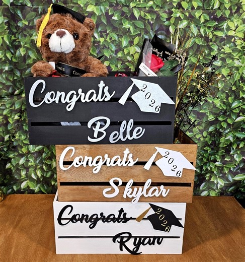 Personalized Graduation Card Box 2026, Custom Wooden Card Holder, Grad Party Money Box. - Etsy