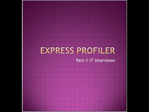 Express Profiler Part1