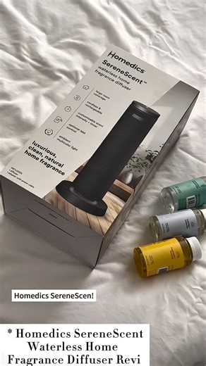 Blooomly | UGC Creator | Lifestyle on Instagram: "Homedics SereneScent Waterless Rechargeable 120ml Diffuser Review 🌸 Absolutely love this diffuser! It’s waterless, easy to use, and fills my space with a fresh, clean scent fast. The design is sleek, the light is calming, and it’s cordless so I can move it anywhere. Perfect for creating a cozy, relaxing vibe. @homedics @influenster #Homedics #SereneScent #WaterlessDiffuser #HomeFragrance #Aromatherapy #RelaxingVibes #CozyHome #FreshScent #HomeDe