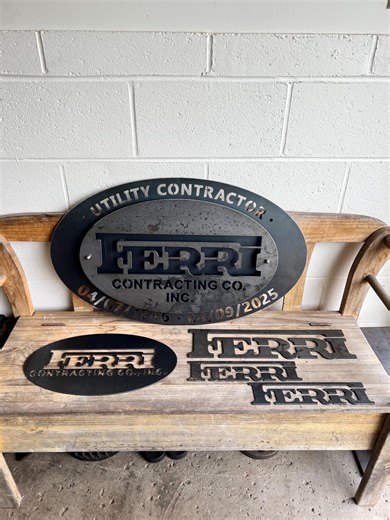 Custom Steel Business Signs - CNC Plasma Cut Metal Logo - Etsy