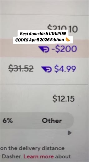 Best doordash COUPON CODES April 2026 Edition | door dash code