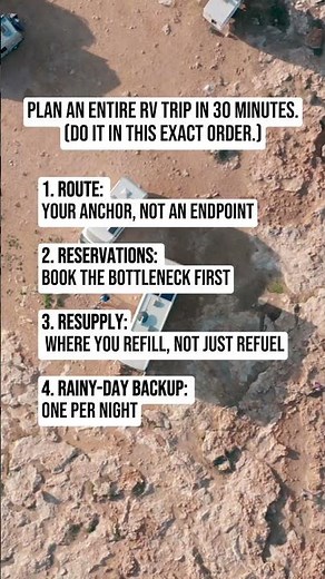 Plan an RV Trip in 30 Minutes (Do It in This Order)