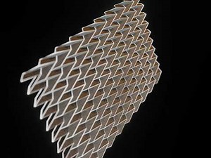 Miura Origami Pattern Rendered Simulation