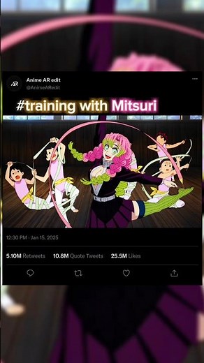 Training with Mitsuri💕|#Demon slayer|#Anime