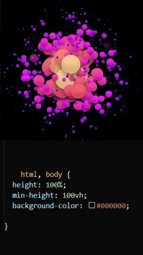 "Colorful Particles Animation in Pure CSS – Easy for Beginners!" #coding #shorts #html