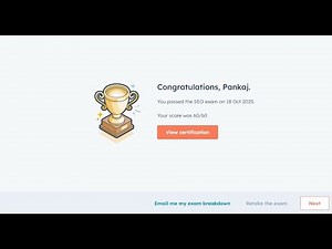 HubSpot SEO Exam Answers | 100% Score | Live Pass | June 2025